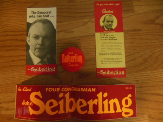 Image for Rep.John Seiberling Campaign Collectibles 1970