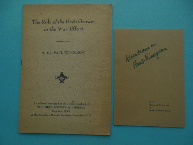 Image for The Role of the Herb Grower in the War Effort and Adventures in Herb Vingars
