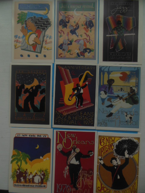 Image for New Orleans Jazz Festival PosterCards -- 1975 -1983. Nine Cards