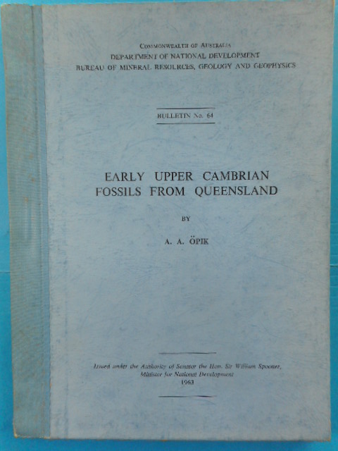 Image for Early Upper Cambrian Fossils  From Queensland, 1963