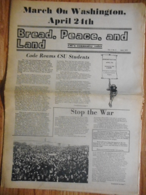 Image for Bread, Peace and Land: Cleveland State University's Community Voice - April, 1971
