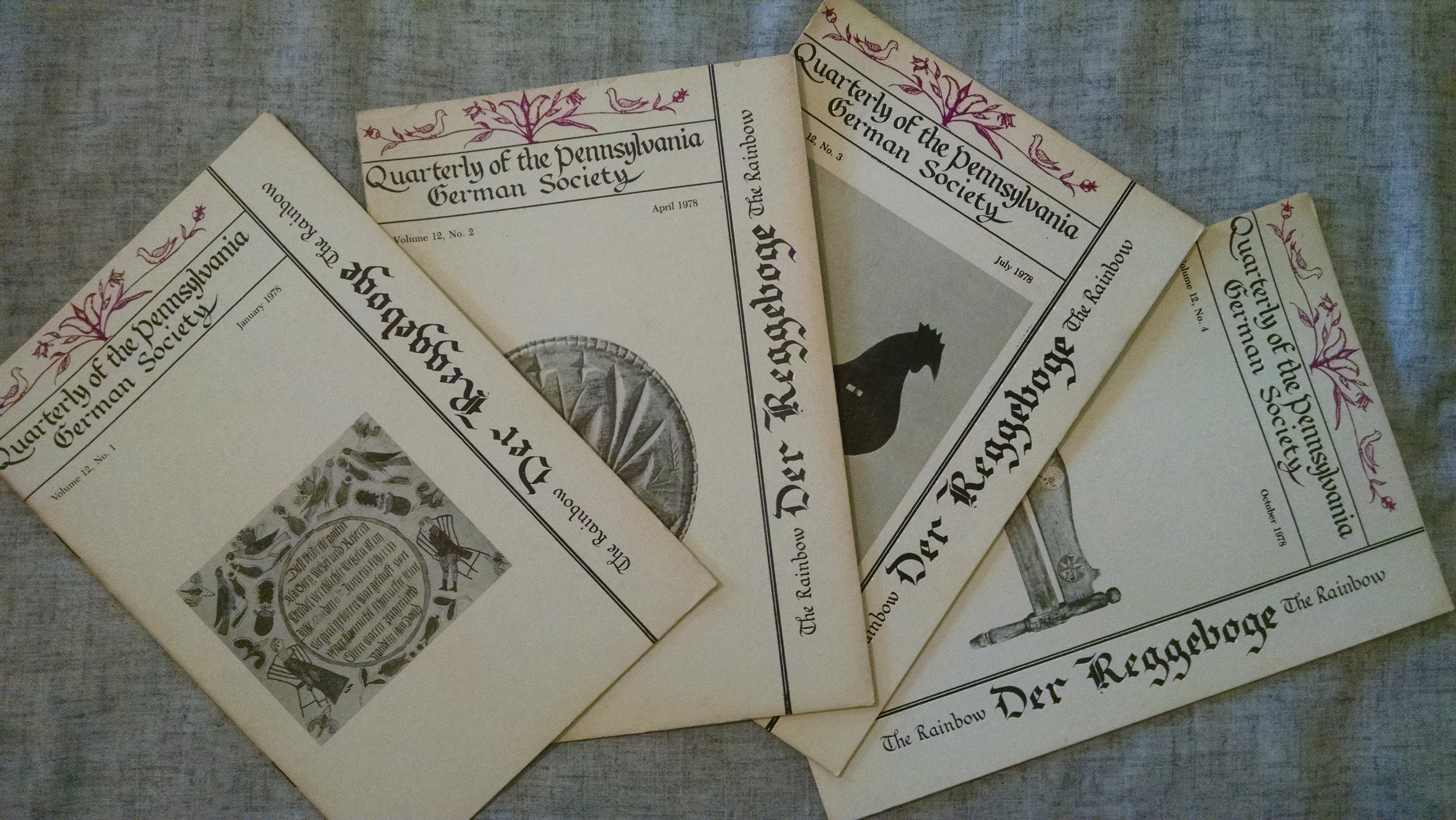 Image for QUARTERLY OF THE PENNSYLVANIA GERMAN SOCIETY-- 4 ISSUES ,COMPLETE YEAR 1978
