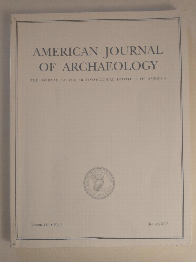 Image for AMERICAN JOURNAL OF ARCHAEOLOGY  JANUARY 2007