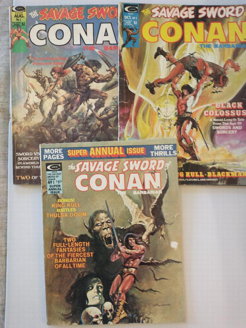 Image for THE SAVAGE SWORD OF CONAN THE BARBARIAN   [ ISSUE NO 1 , 2 , 1975 SPECIAL  ]