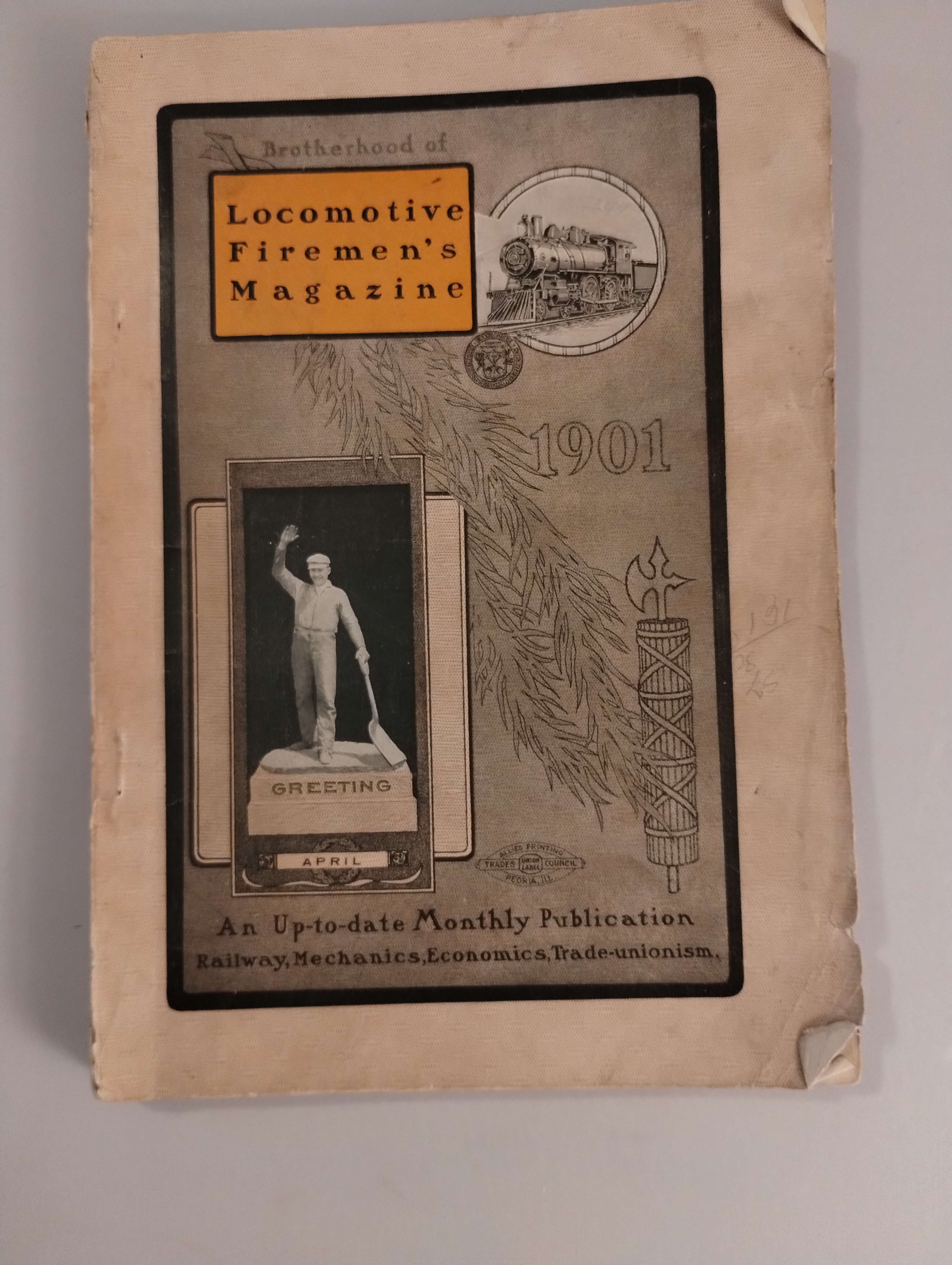 LOCOMOTIVE FIREMENS MAGAZINE APRIL 1901