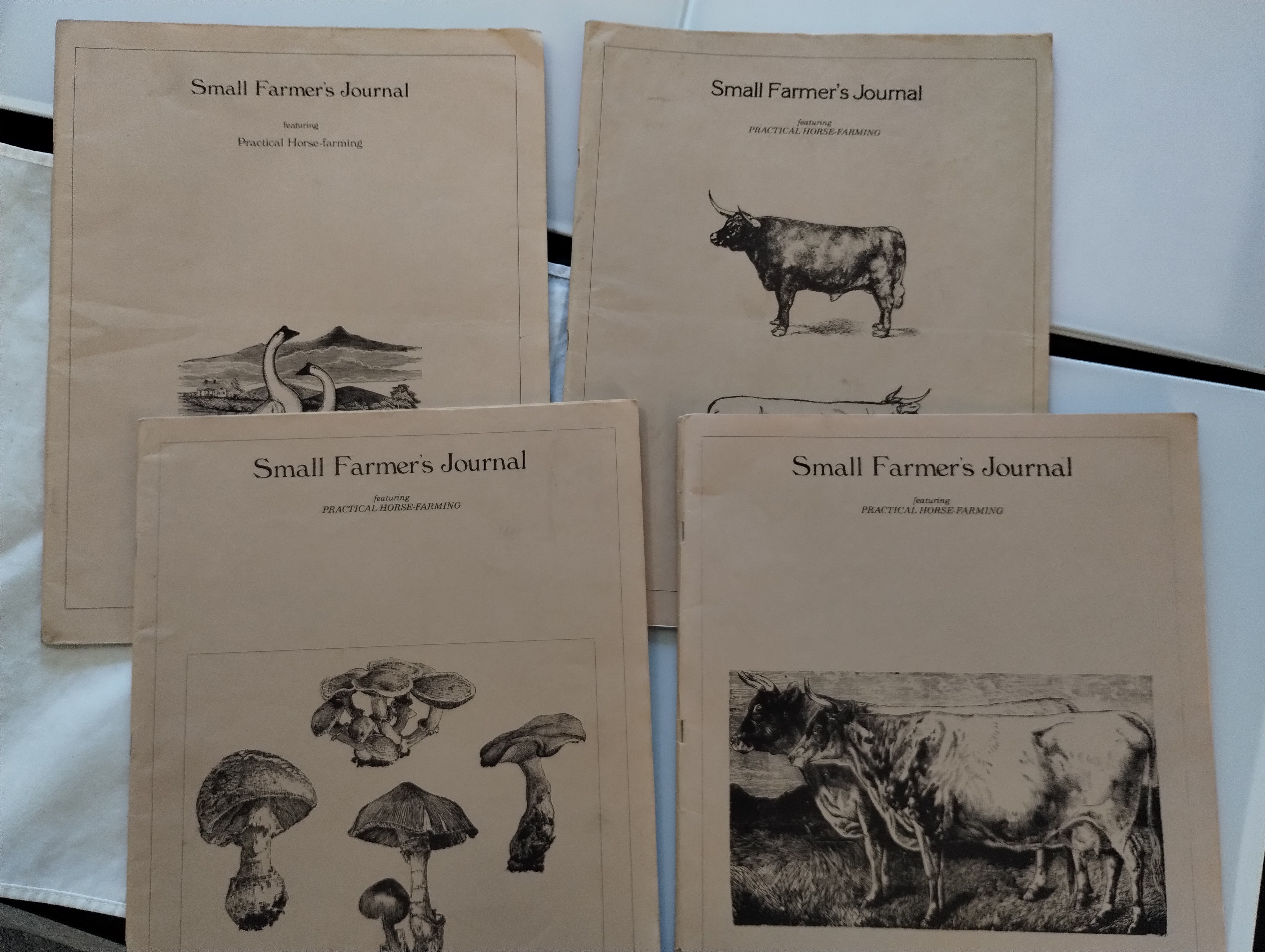 SMALL FARMER'S JOURNAL , PRACTICAL HORSE FARMING 4 ISSUES 1981